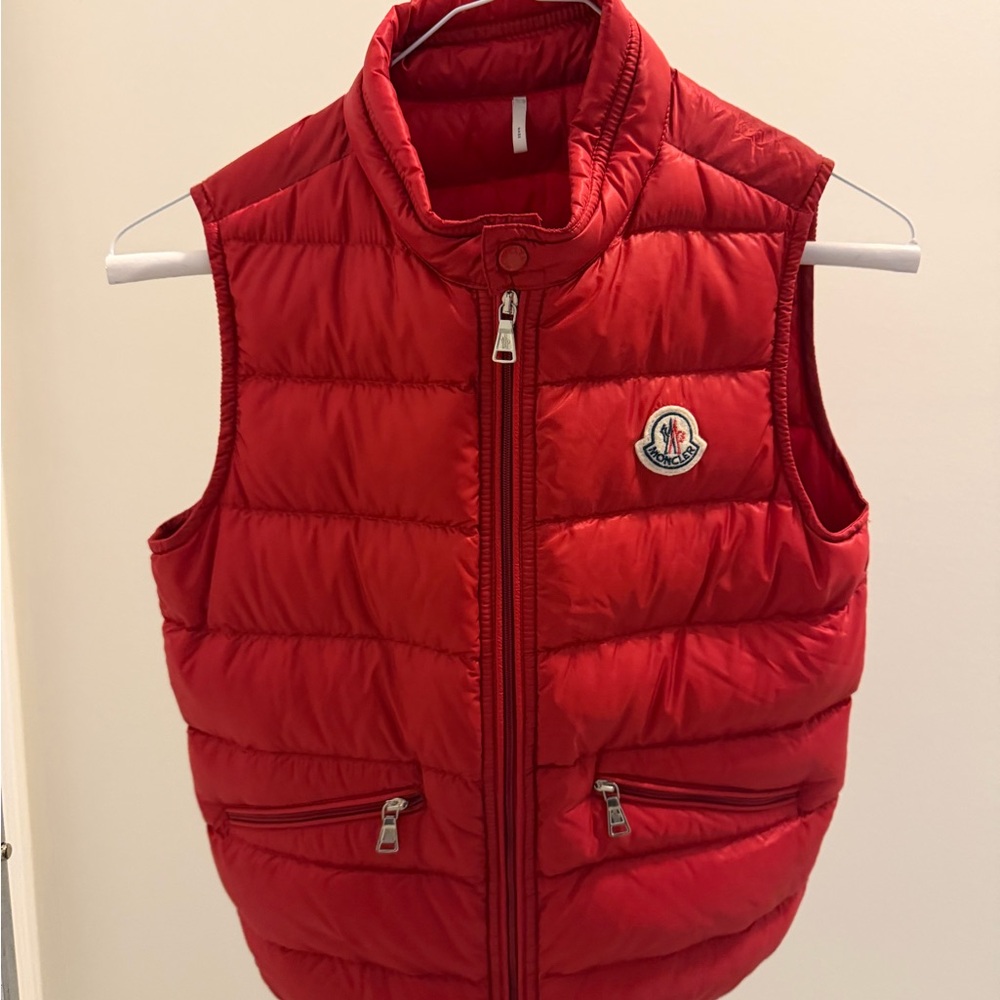 Moncler kids Red Gui Down Puffer Gillet
